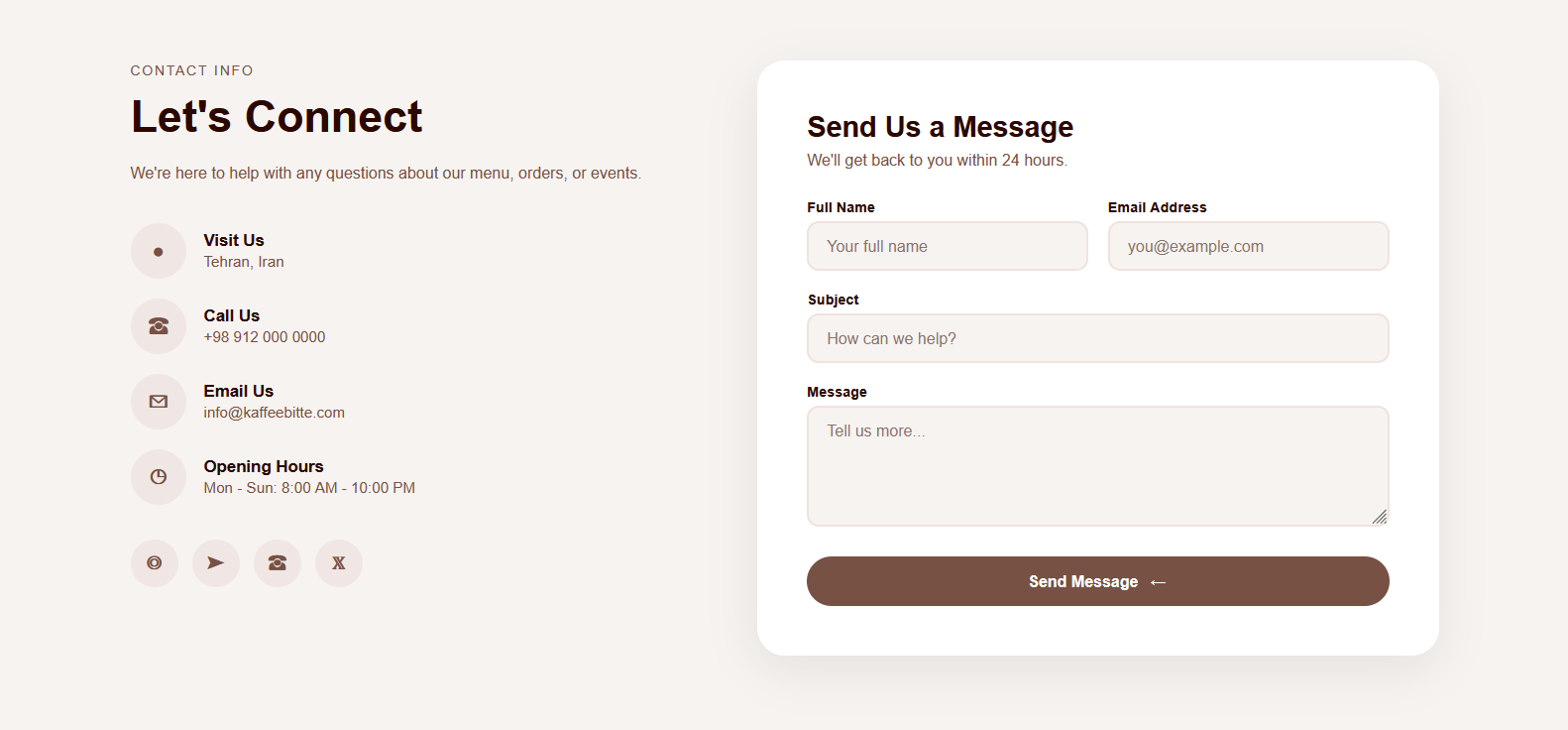 Cafe HTML Template